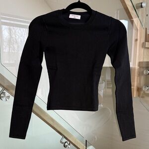 Babaton Black Long Sleeve Stretchy Top